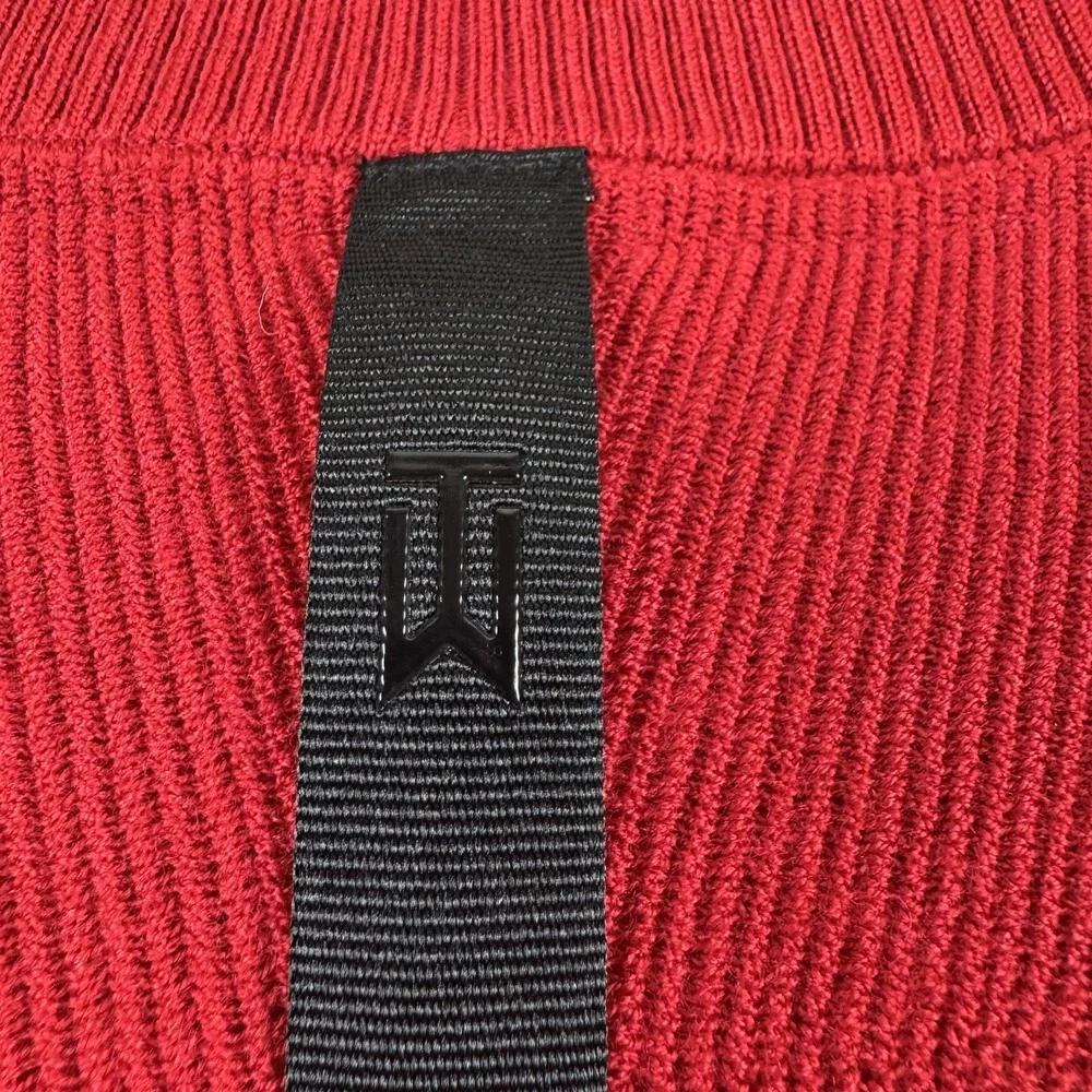 Nike Tiger Woods Wool Blend Knit Golf Sweater Red Mens XL EUC CU9782-687 - Picture 5 of 8